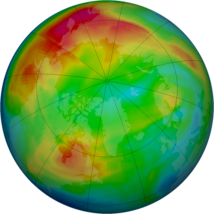 Arctic ozone map for 26 January 1983